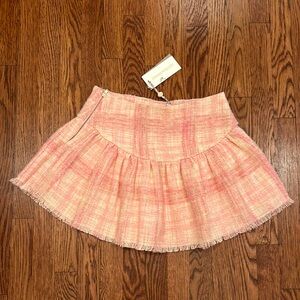 Chanel Pink Plaid Mini Skirt